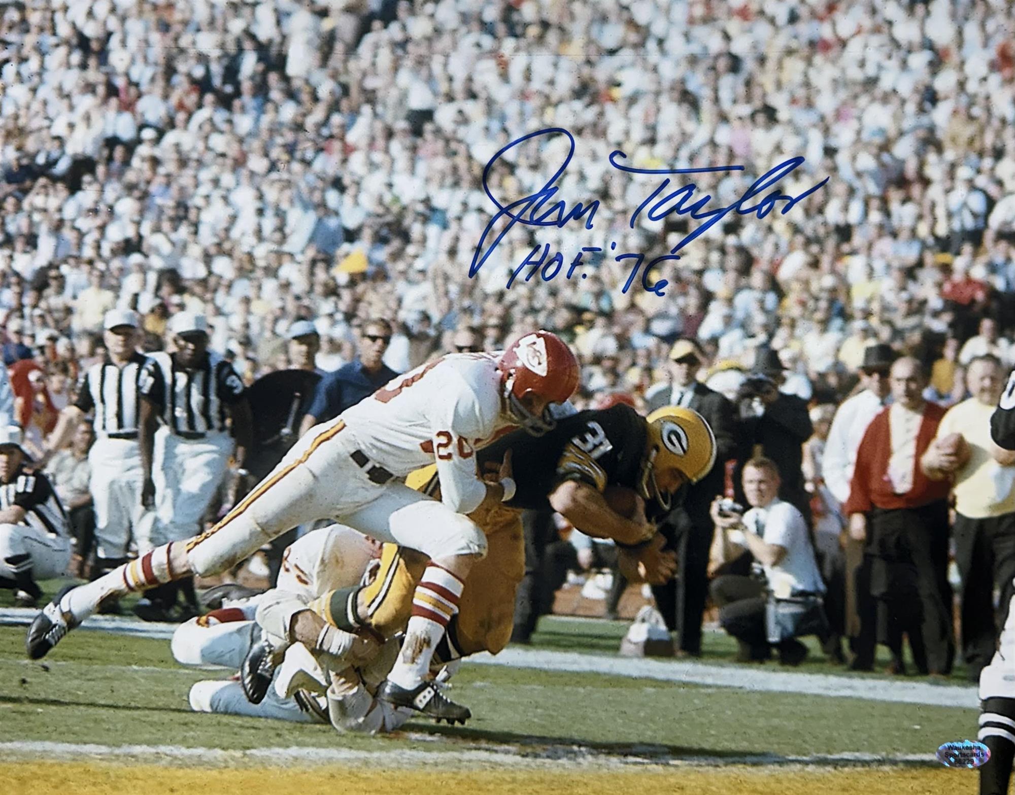 JIM TAYLOR SIGNED 11X14 PACKERS PHOTO #2
