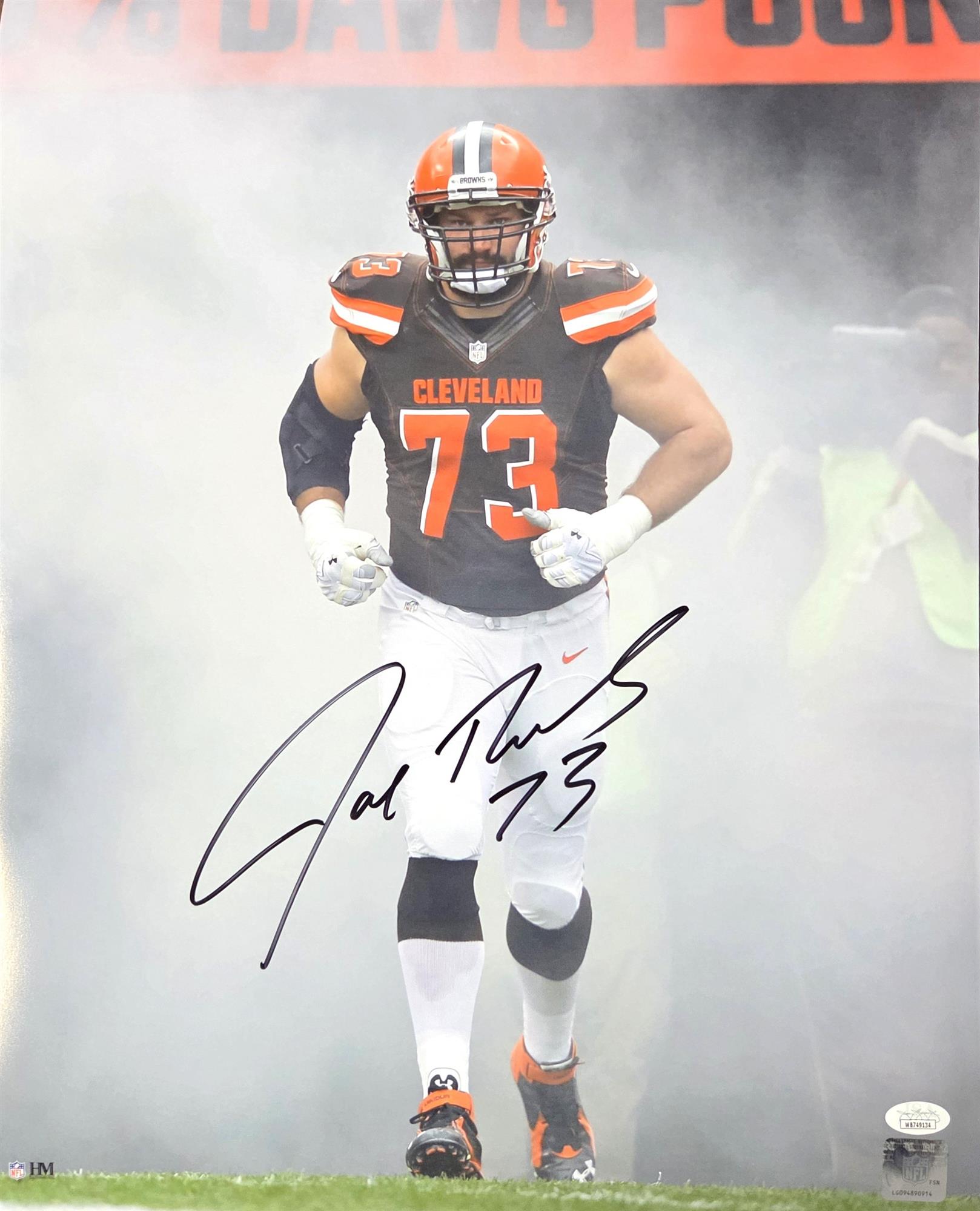 JOE THOMAS SIGNED 16X20 BROWNS PHOTO #6 - JSA