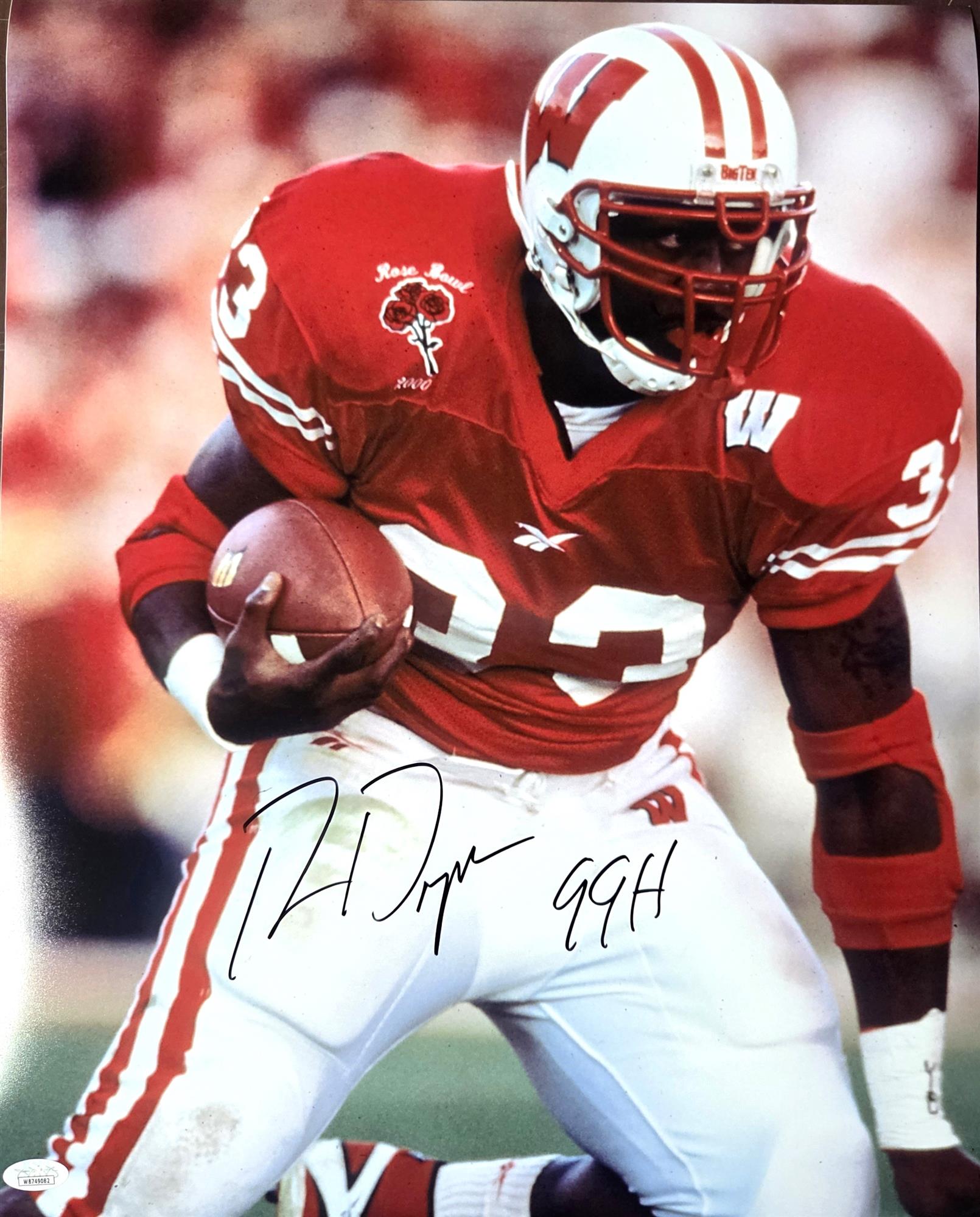 RON DAYNE SIGNED 16X20 WI BADGERS PHOTO #7 - JSA