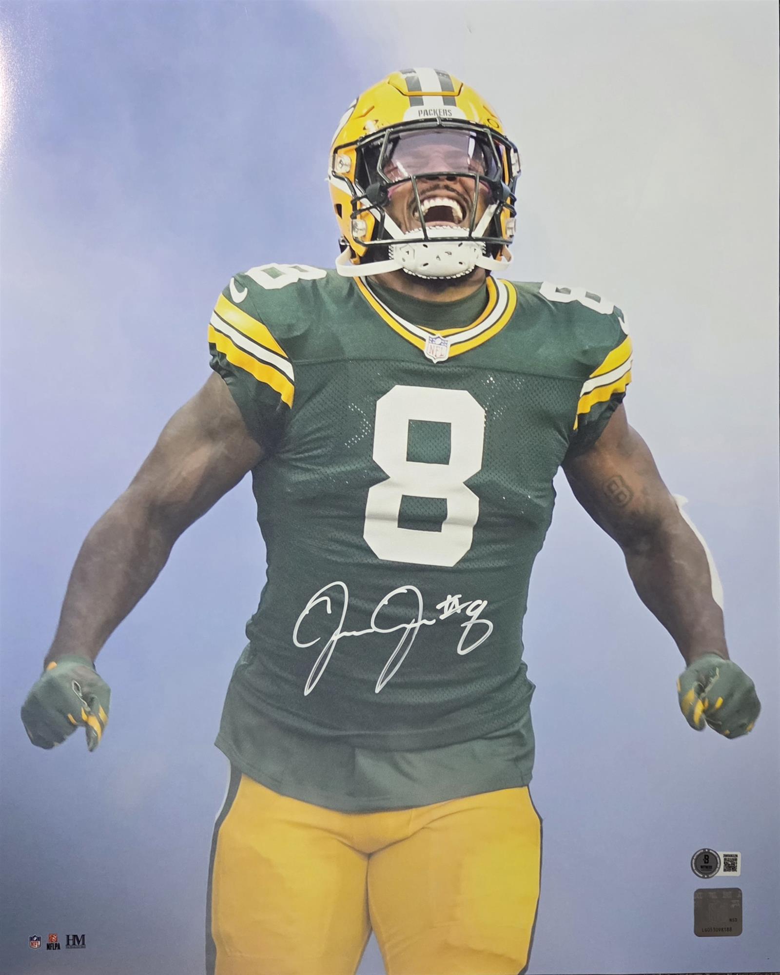 JOSH JACOBS SIGNED PACKERS 16X20 PHOTO #2 - BAS
