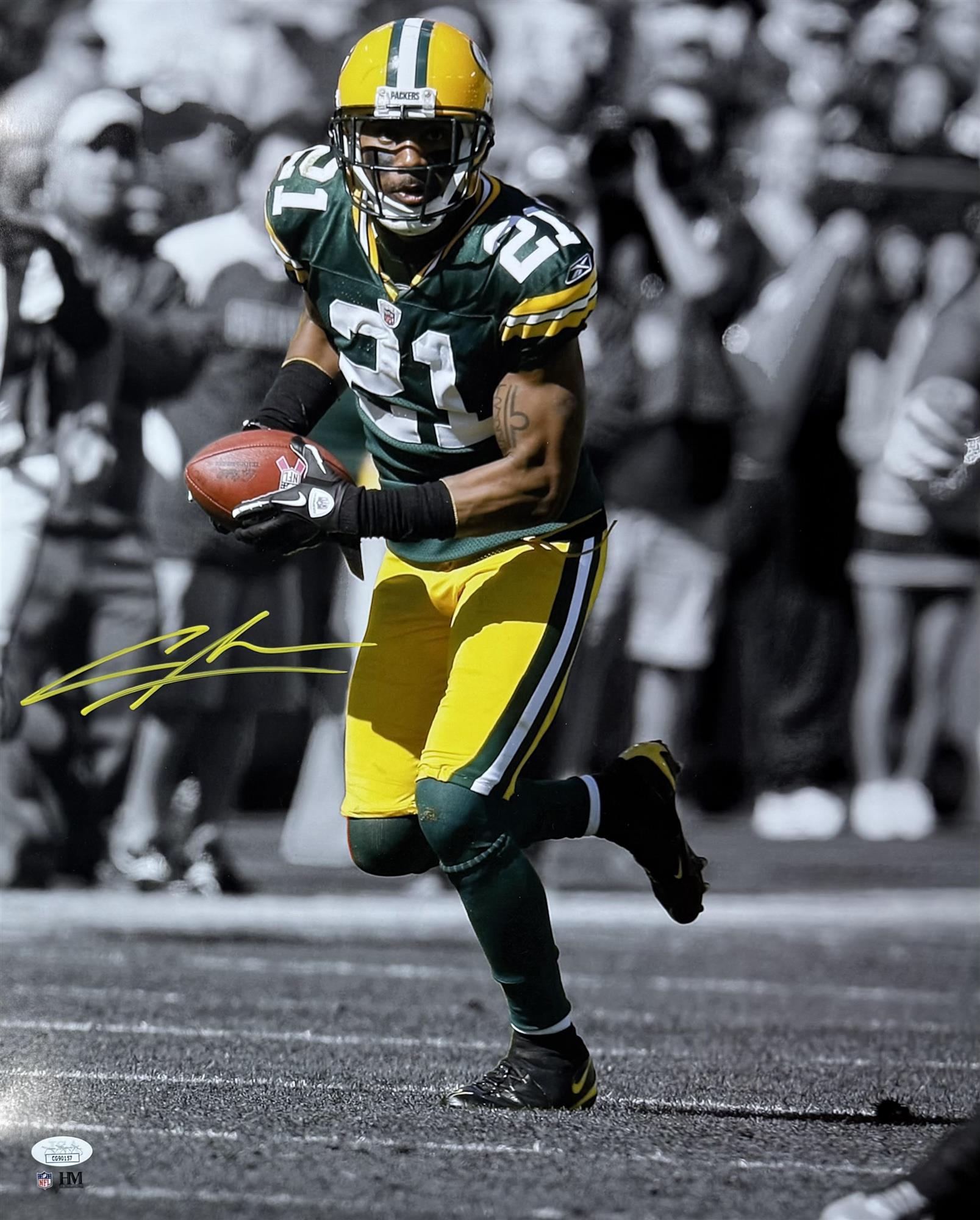 CHARLES WOODSON SIGNED 16X20 PACKERS PHOTO #2 - JSA