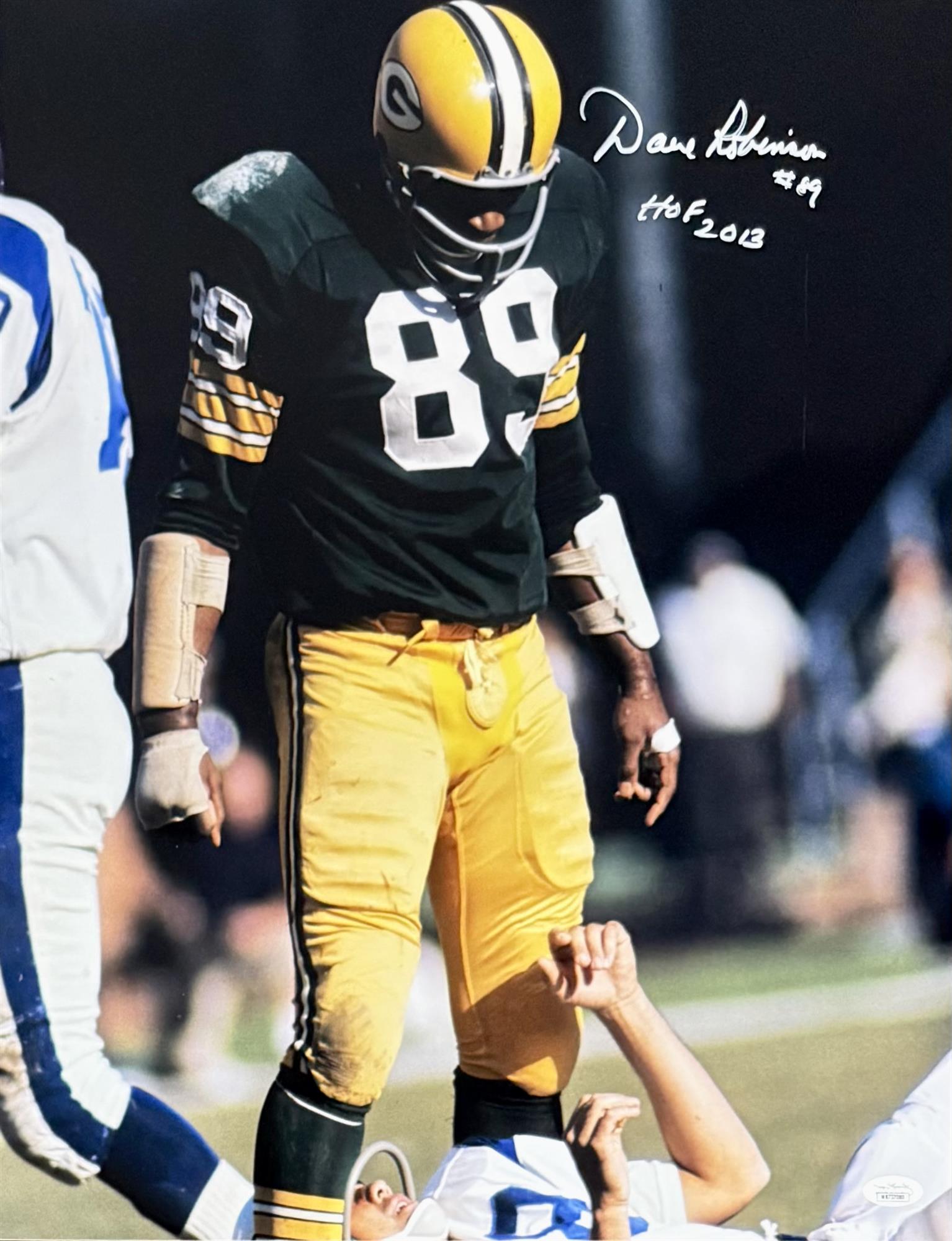 DAVE ROBINSON SIGNED 16X20 PACKERS PHOTO #5 w/ HOF 2013 - JSA