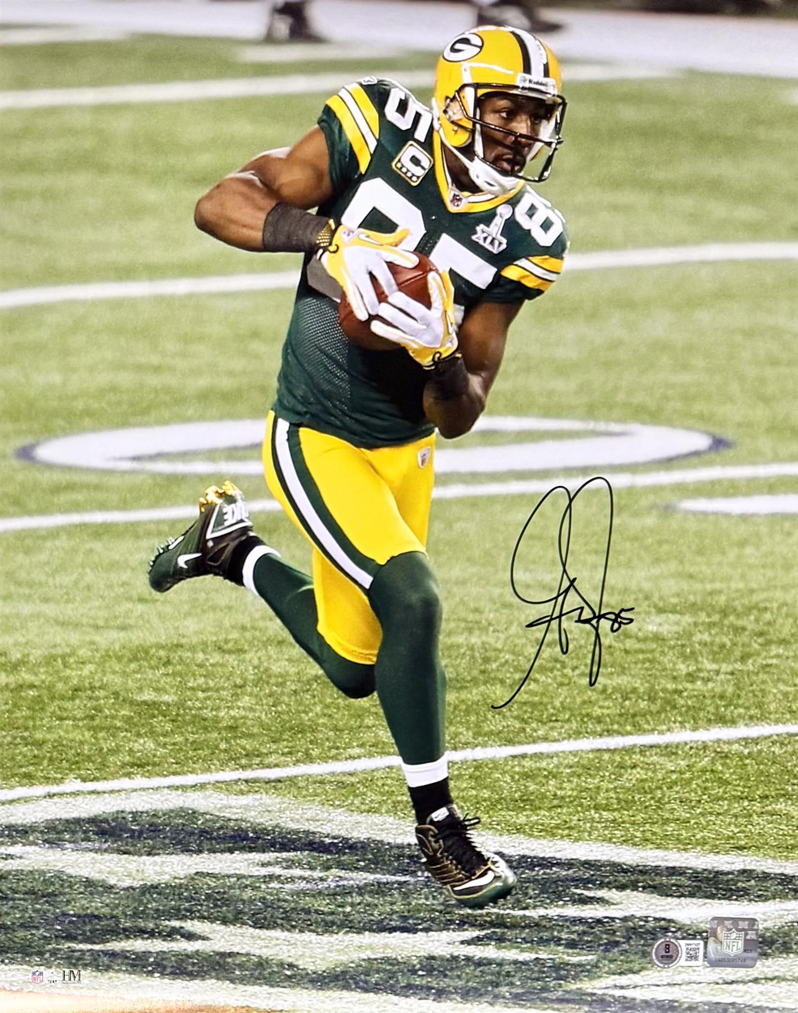 GREG JENNINGS SIGNED 16X20 PACKERS PHOTO #1 - BAS
