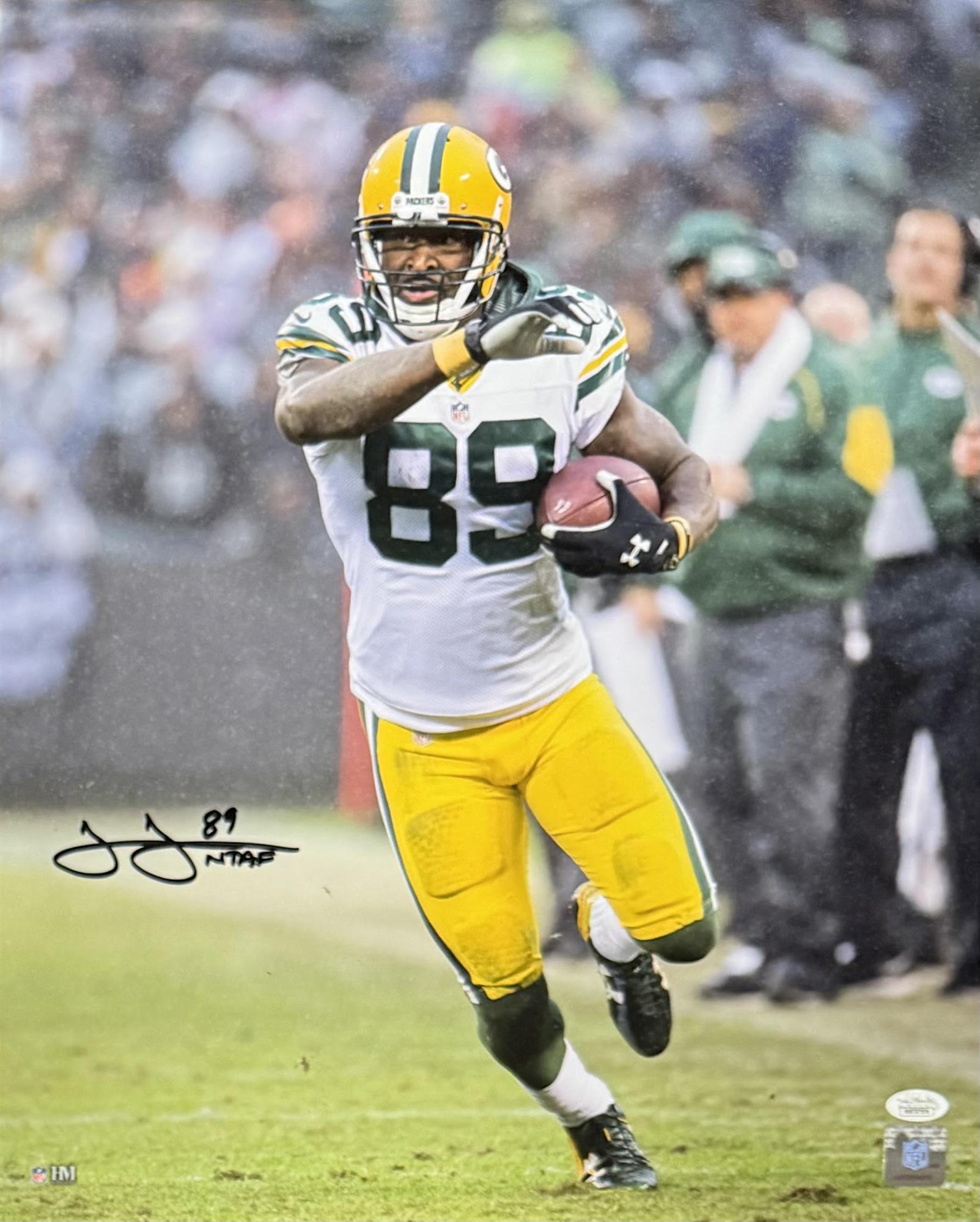 JAMES JONES SIGNED 16X20 PACKERS PHOTO #1 - JSA