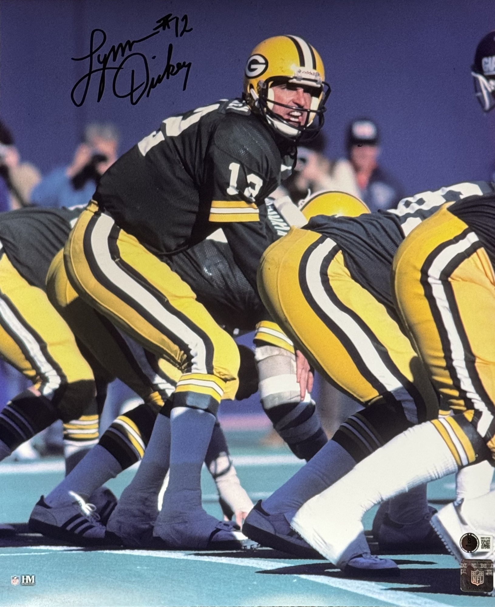 LYNN DICKEY SIGNED 16X20 PACKERS PHOTO #2 - BAS