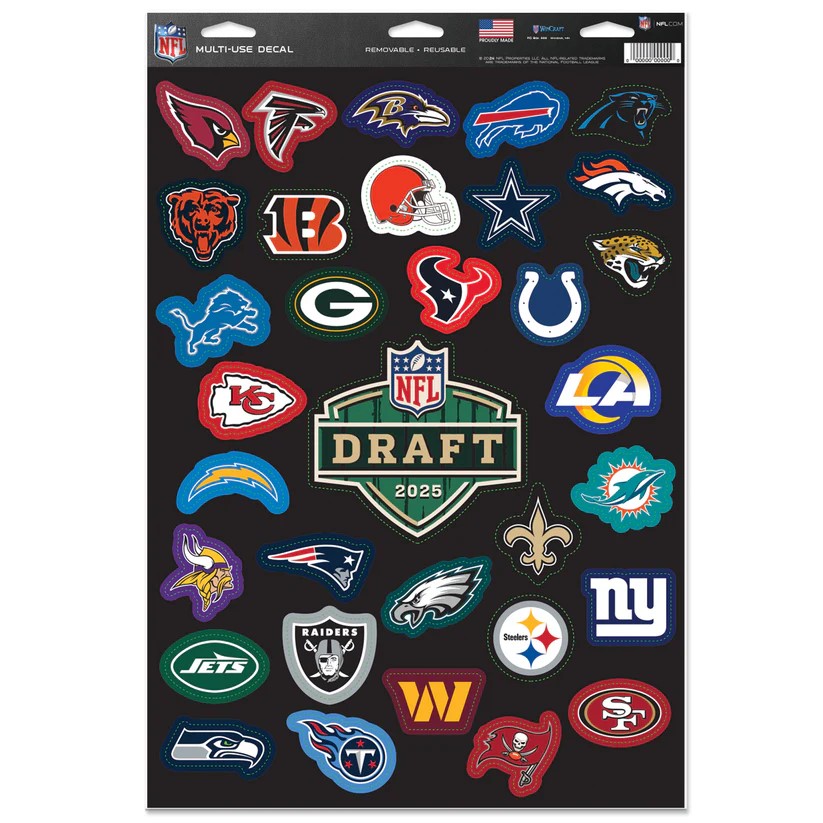 2025 NFL Draft Team Logo Multi-Use Decals