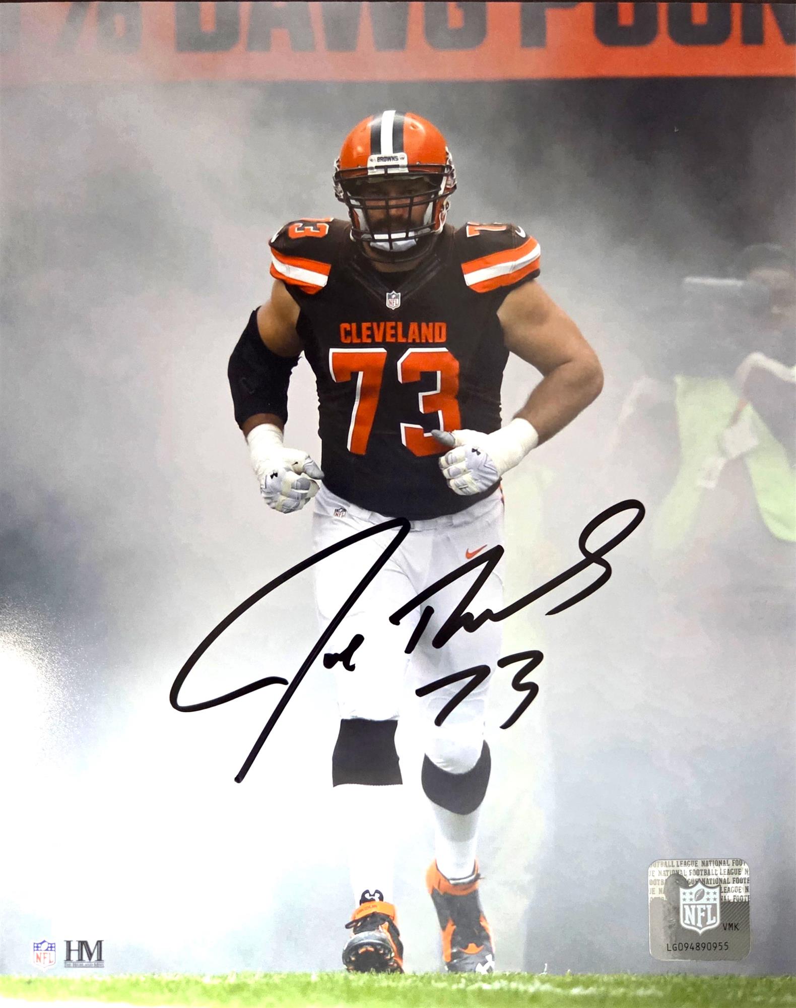 JOE THOMAS SIGNED CLE BROWNS 8X10 PHOTO #6