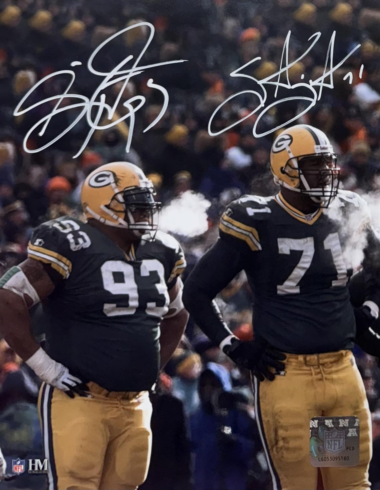 GILBERT BROWN / SANTANA DOTSON MULTI SIGNED 8X10 PACKERS PHOTO #1