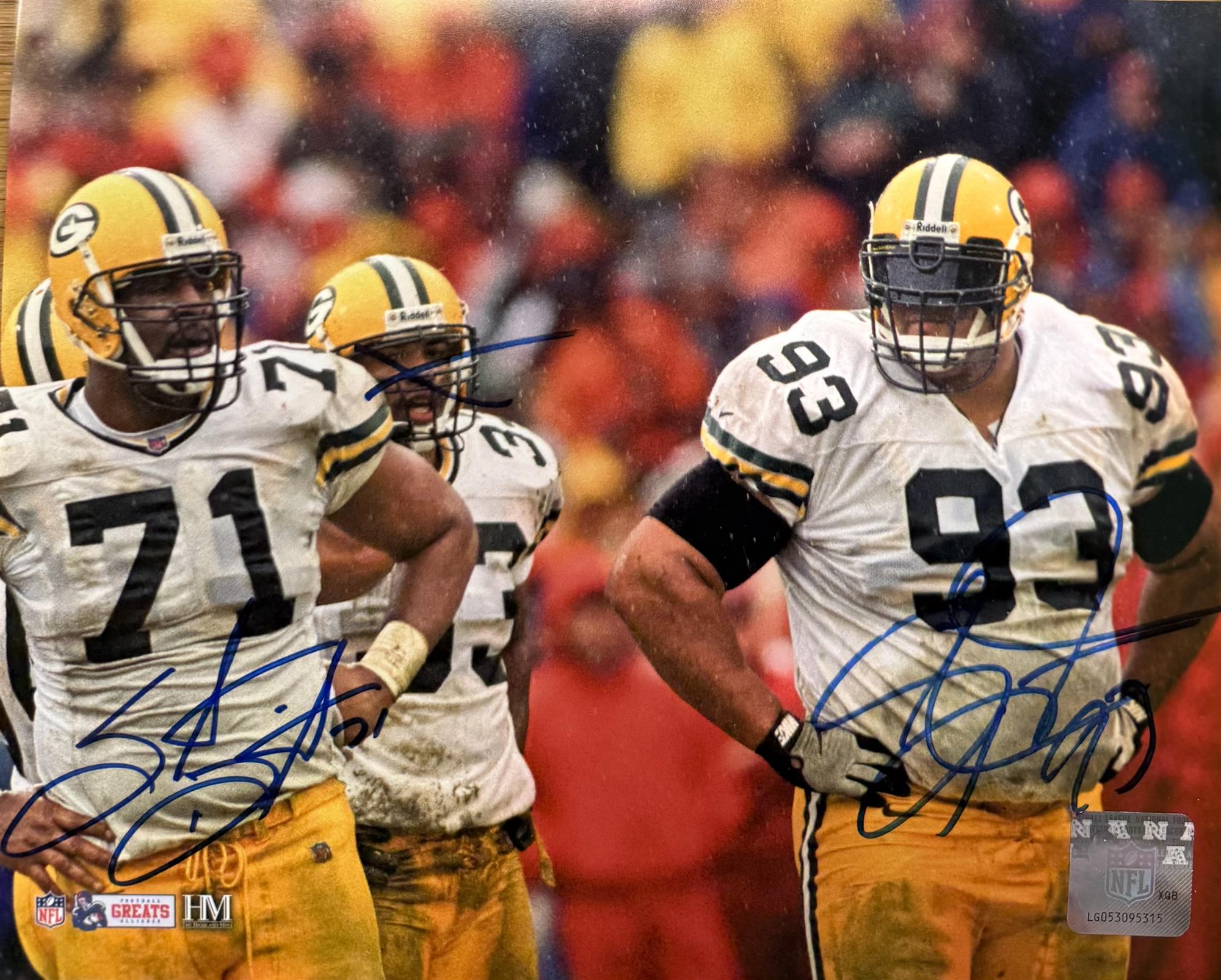 GILBERT BROWN / SANTANA DOTSON MULTI SIGNED 8X10 PACKERS PHOTO #2