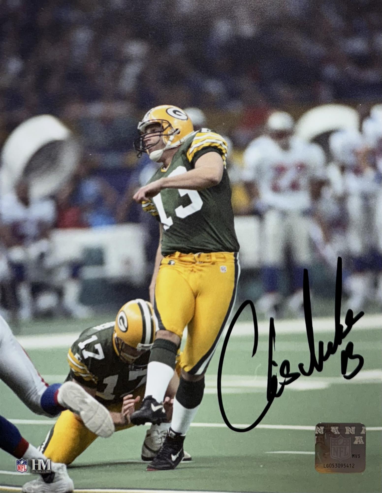 CHRIS JACKE SIGNED 8X10 PACKERS PHOTO #1