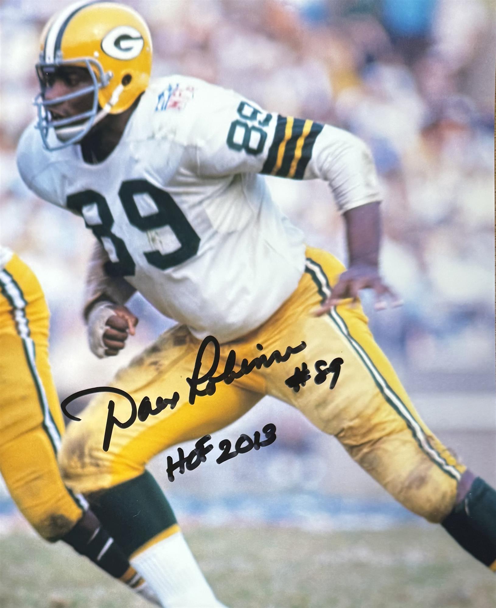 DAVE ROBINSON SIGNED 16X20 PACKERS PHOTO #2 w/ HOF 2013 - JSA