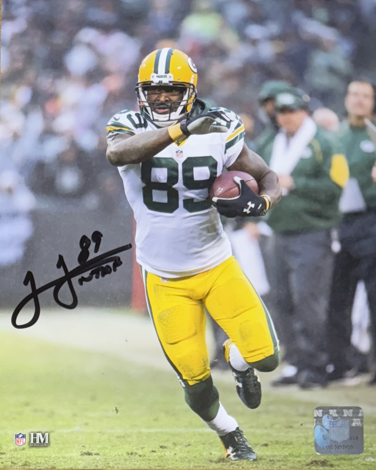 JAMES JONES SIGNED 8X10 PACKERS PHOTO #1
