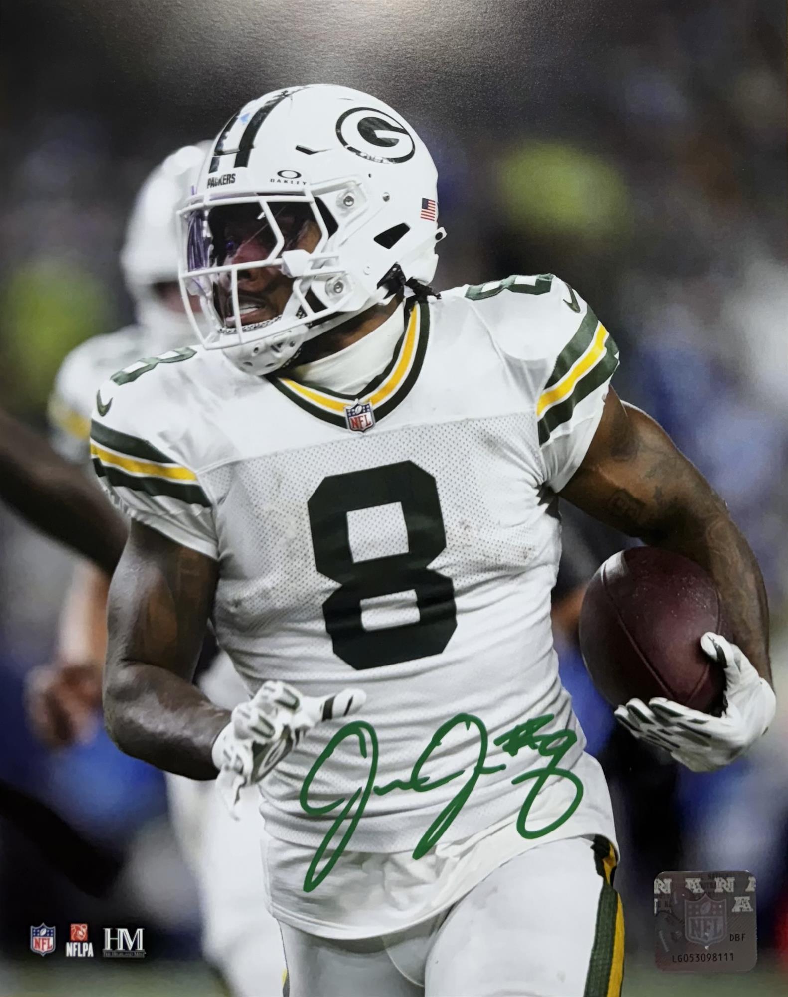 JOSH JACOBS SIGNED PACKERS 8X10 PHOTO #1