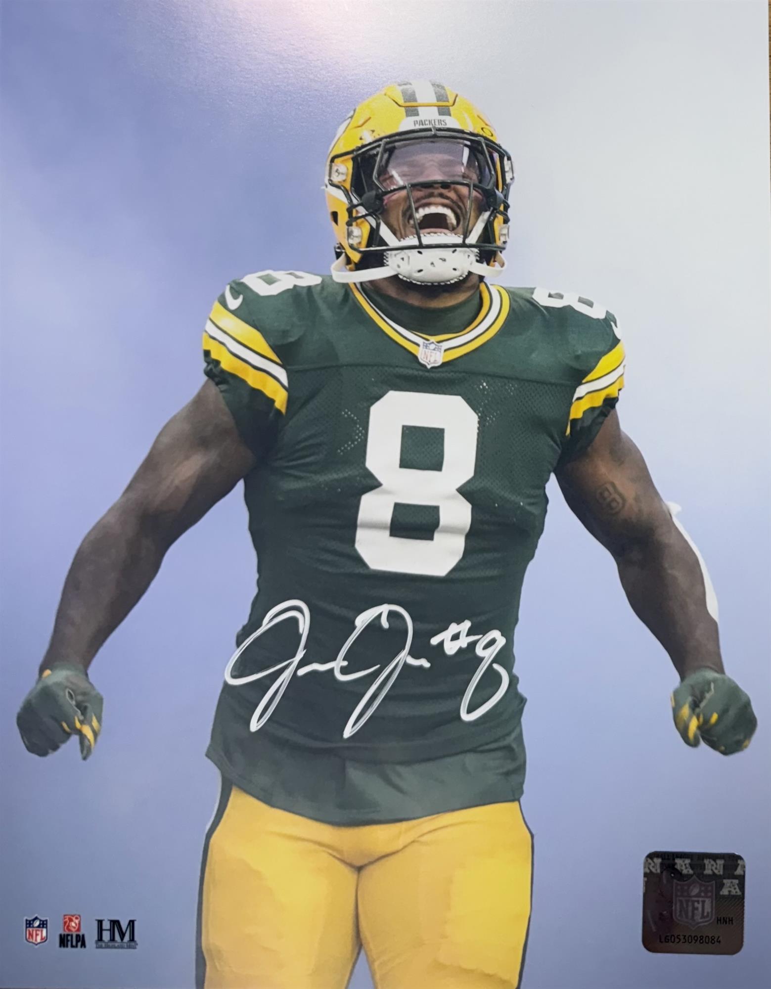 JOSH JACOBS SIGNED PACKERS 8X10 PHOTO #2