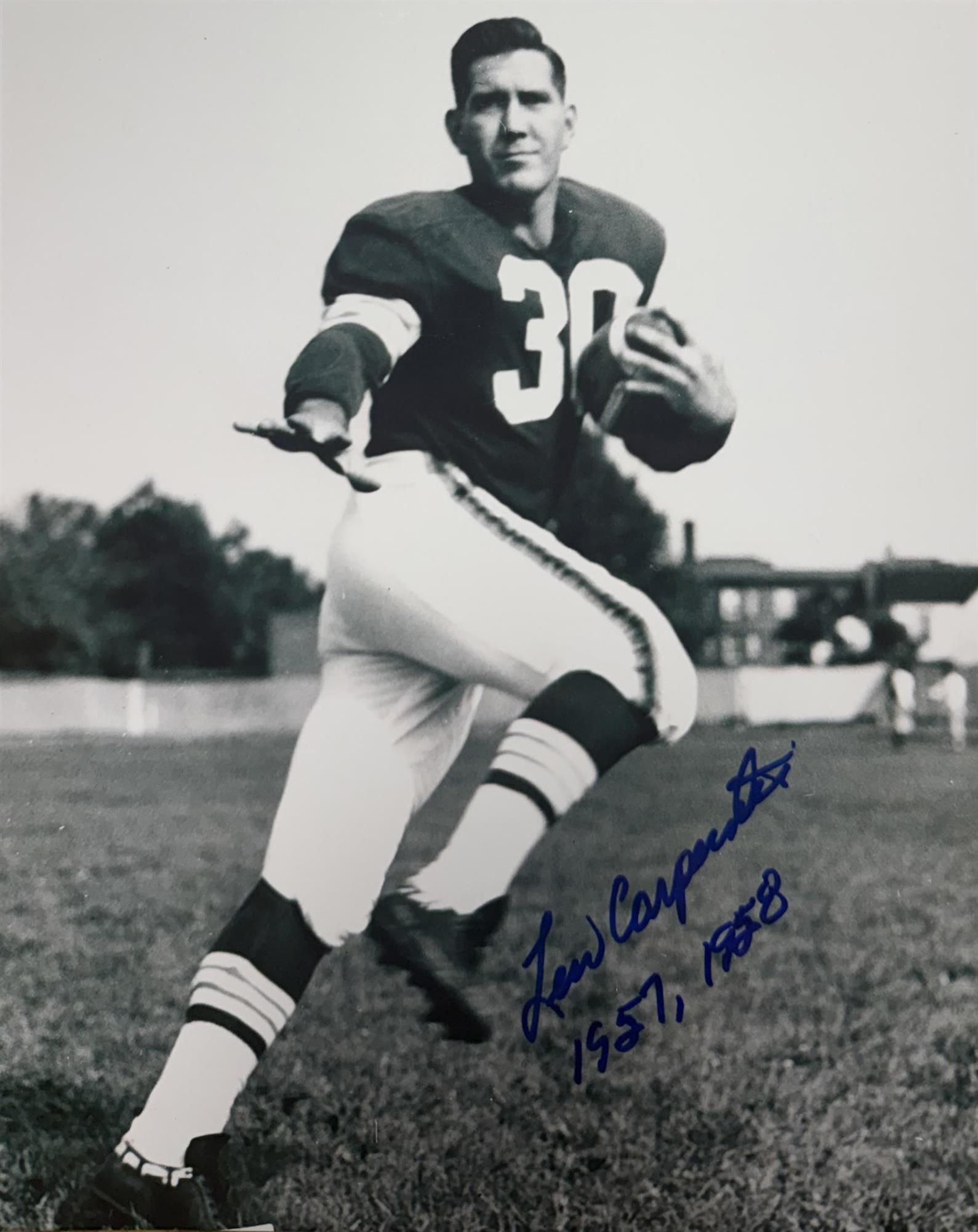 LEW CARPENTER (d) SIGNED 8X10 BROWNS PHOTO #1