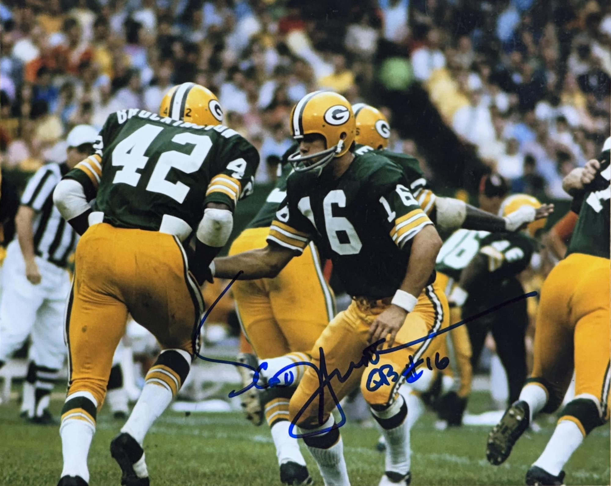 SCOTT HUNTER SIGNED 8X10 PACKERS PHOTO #1