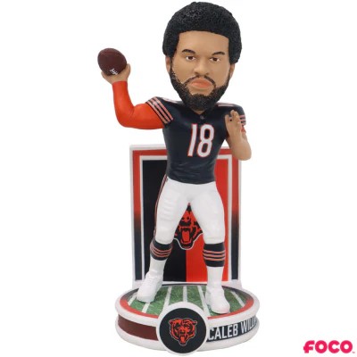 CALEB WILLIAMS 2025 BANNER SERIES FOCO BOBBLEHEAD - CHICAGO BEARS