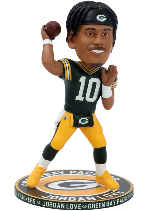 JORDAN LOVE - GREEN BAY PACKERS NFL - 5 INCH BOBBLEHEAD