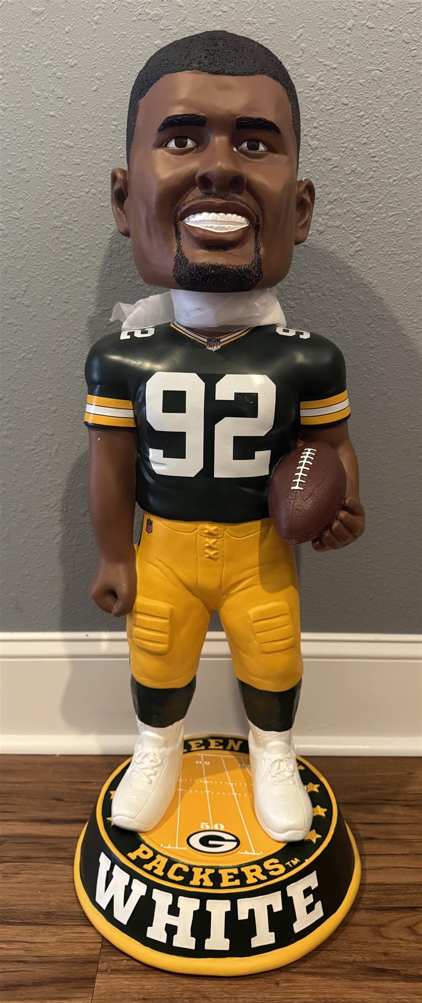 PACKERS REGGIE WHITE 3 FOOT FOCO BOBBLEHEAD