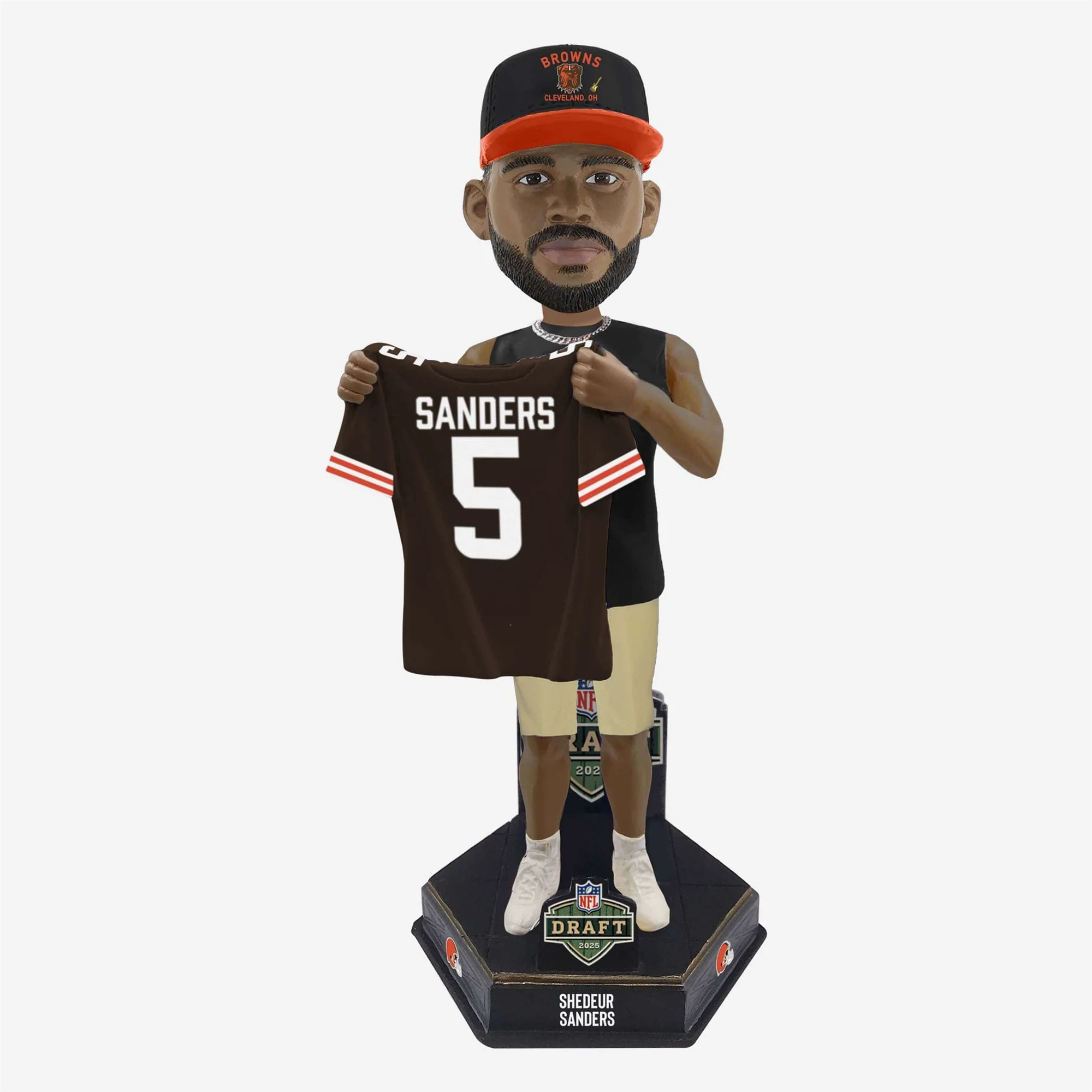 SHEDEUR SANDERS 2025 NFL DRAFT DAY FOCO BOBBLEHEAD - CLEVELAND BROWNS