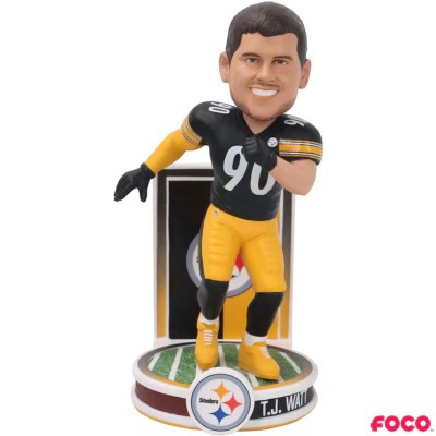 TJ WATT 2025 BANNER SERIES FOCO BOBBLEHEAD - PITTSBURGH STEELERS