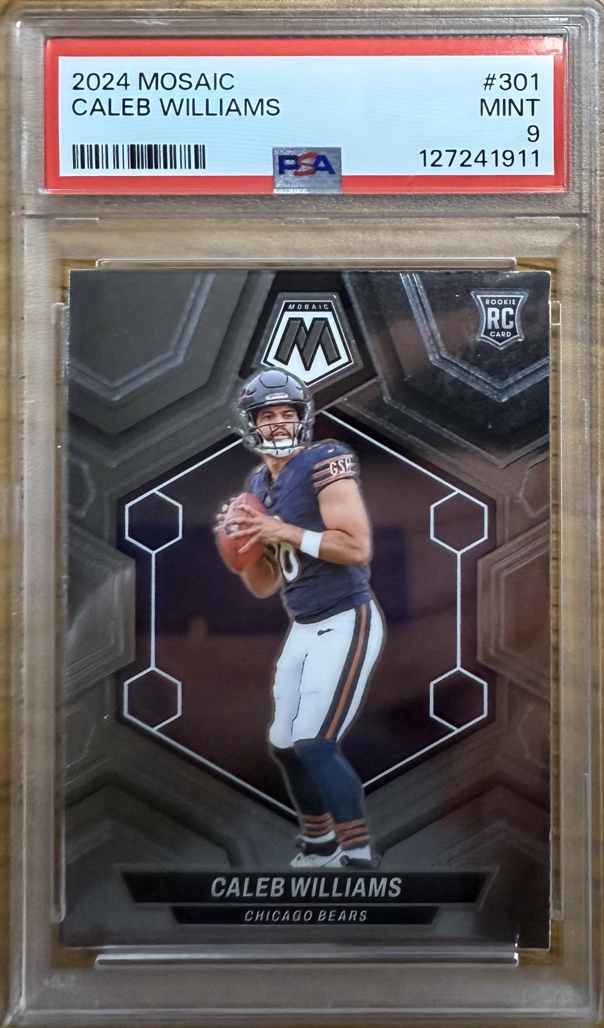CALEB WILLIAMS - 2024 MOSAIC ROOKIE CARD #301 - PSA 9