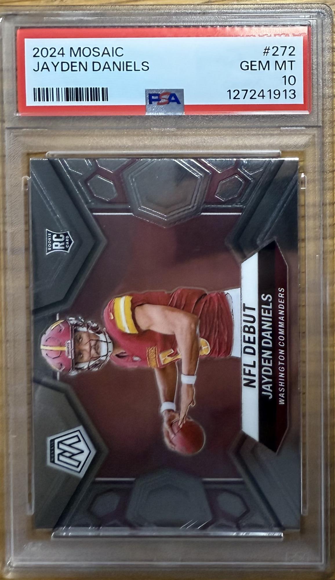 JAYDEN DANIELS - 2024 MOSAIC ROOKIE CARD #272 - PSA 10