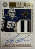 LEIGHTON VANDER ESCH AUTO RELIC CARD /10 - 2021 PANINI VAULTED VETERAN #VVS-LV