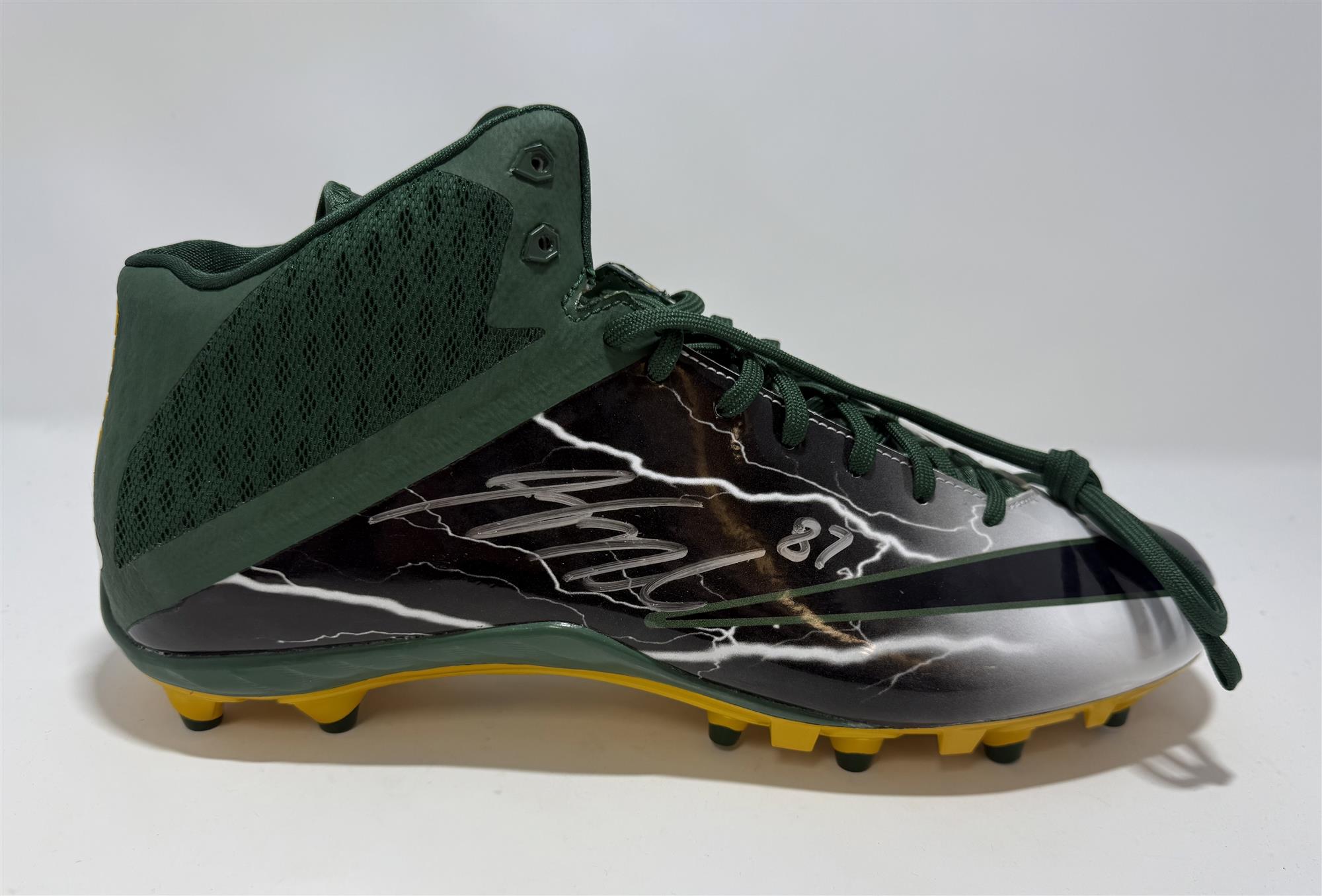 JORDY NELSON SIGNED NIKE GAME ISSUED CLEAT #1 - PACKERS - JSA