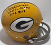 JERRY KRAMER SIGNED FULL SIZE TK SUSPENSION PACKERS HELMET W/ 2 SCRIPTS - JSA