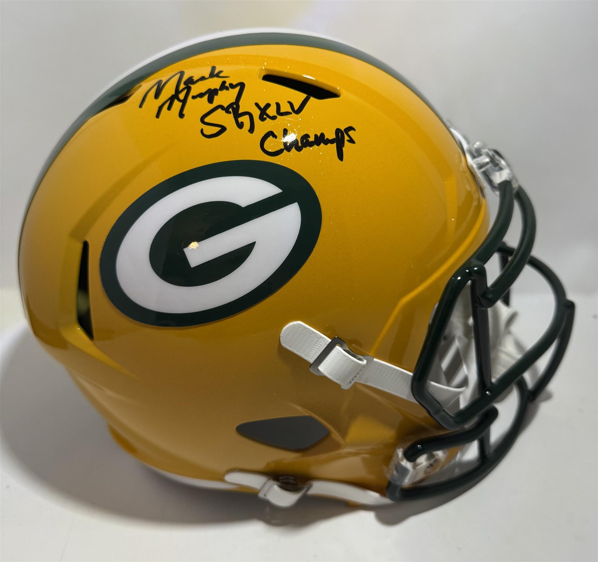 MARK MURPHY SIGNED FULL SIZE PACKERS REPLICA HELMET W/ SB XLV CHAMPS - JSA