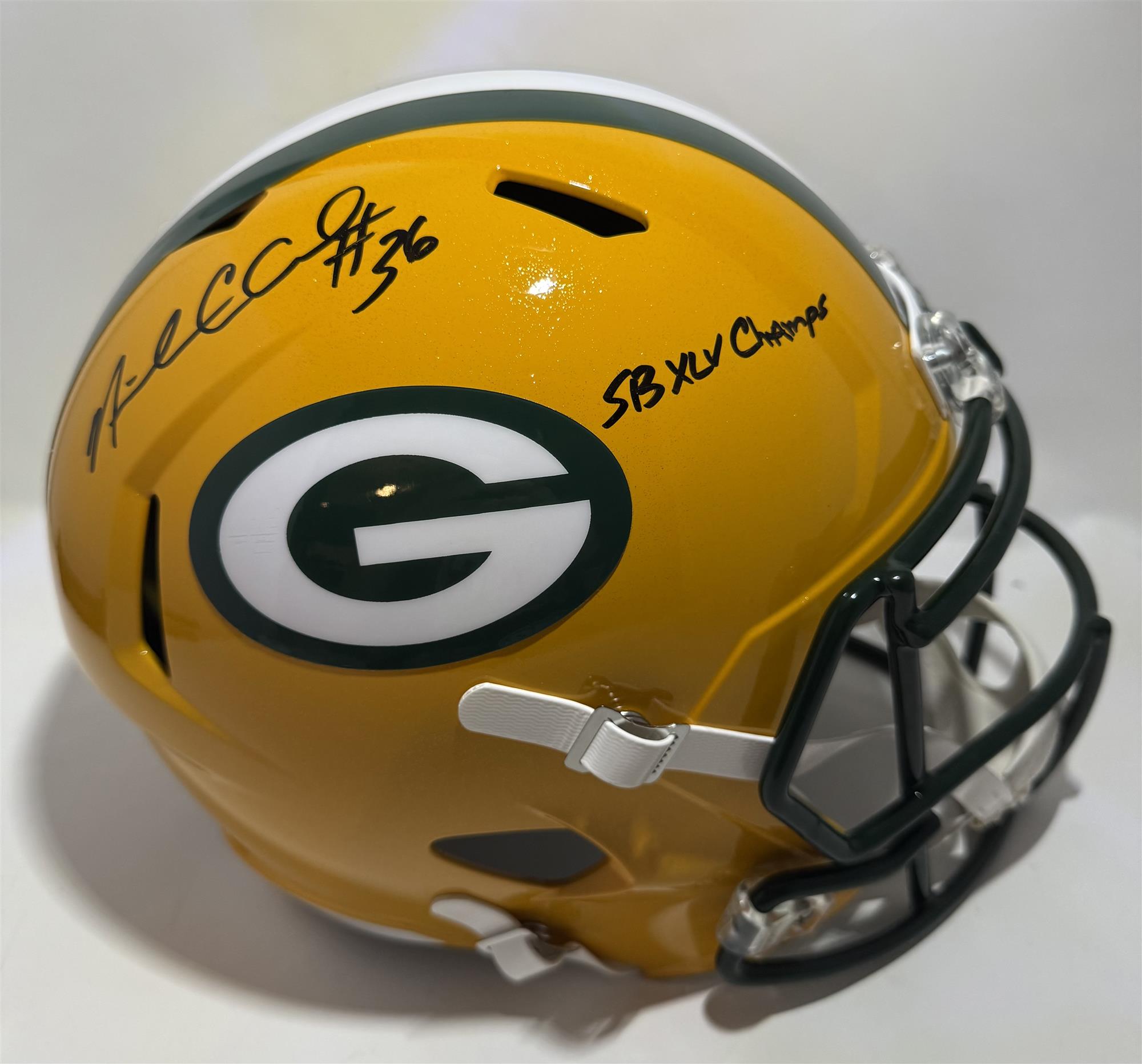 NICK COLLINS SIGNED FULL SIZE PACKERS REPLICA SPEED HELMET W/ "SB XLV CHAMPS" - JSA