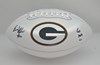 EMANUEL WILSON SIGNED WILSON PACKERS LOGO WHITE PANEL FOOTBALL W/ SCRIPT - BCA