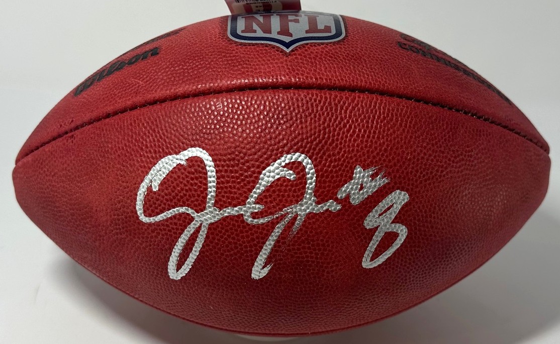 JOSH JACOBS SIGNED WILSON NFL AUTHENTIC FOOTBALL - PACKERS - BAS
