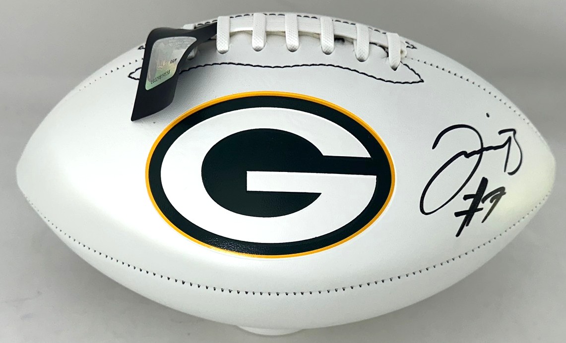 JAVON BULLARD SIGNED WILSON WHITE PANEL PACKERS LOGO FOOTBALL - JSA
