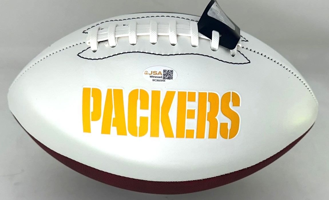 JAVON BULLARD SIGNED WILSON WHITE PANEL PACKERS LOGO FOOTBALL - JSA