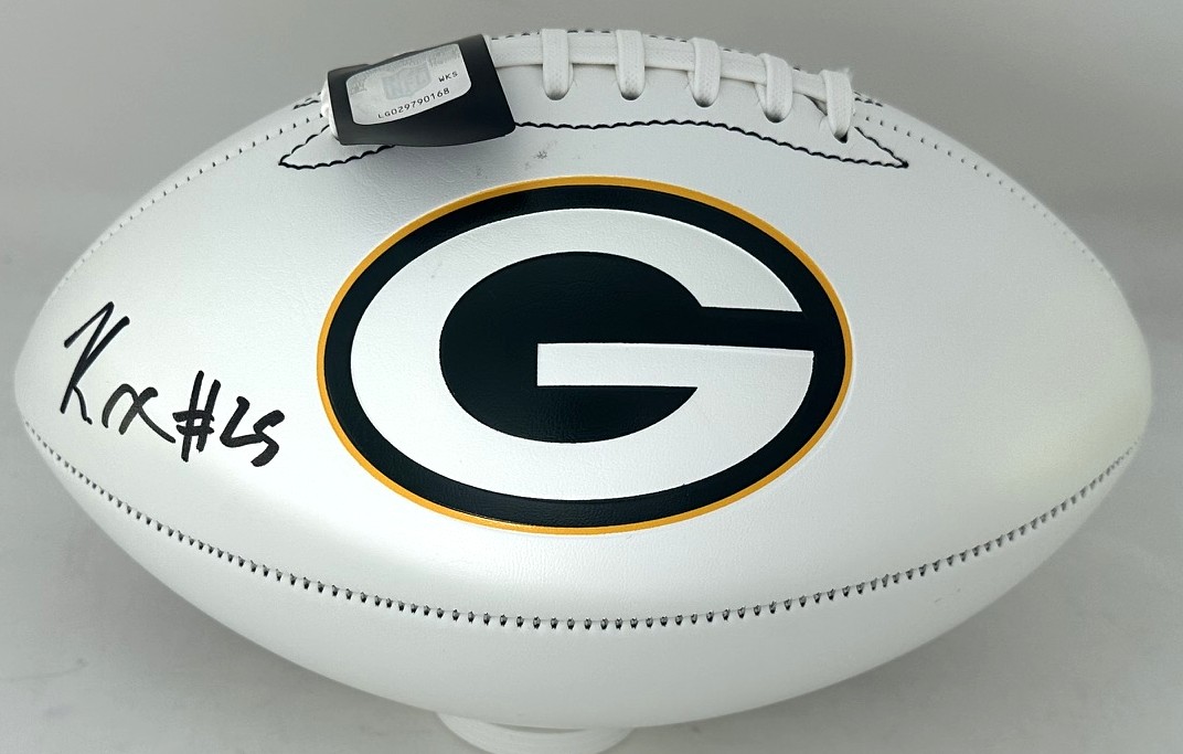 KEISEAN NIXON SIGNED WILSON WHITE PANEL PACKERS LOGO FOOTBALL - JSA