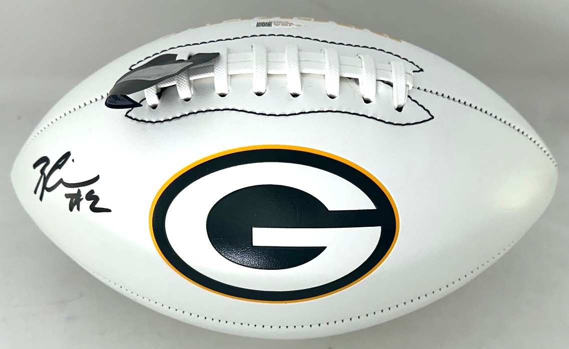 BRANDON CISSE SIGNED WILSON WHITE PANEL PACKERS LOGO FOOTBALL - JSA