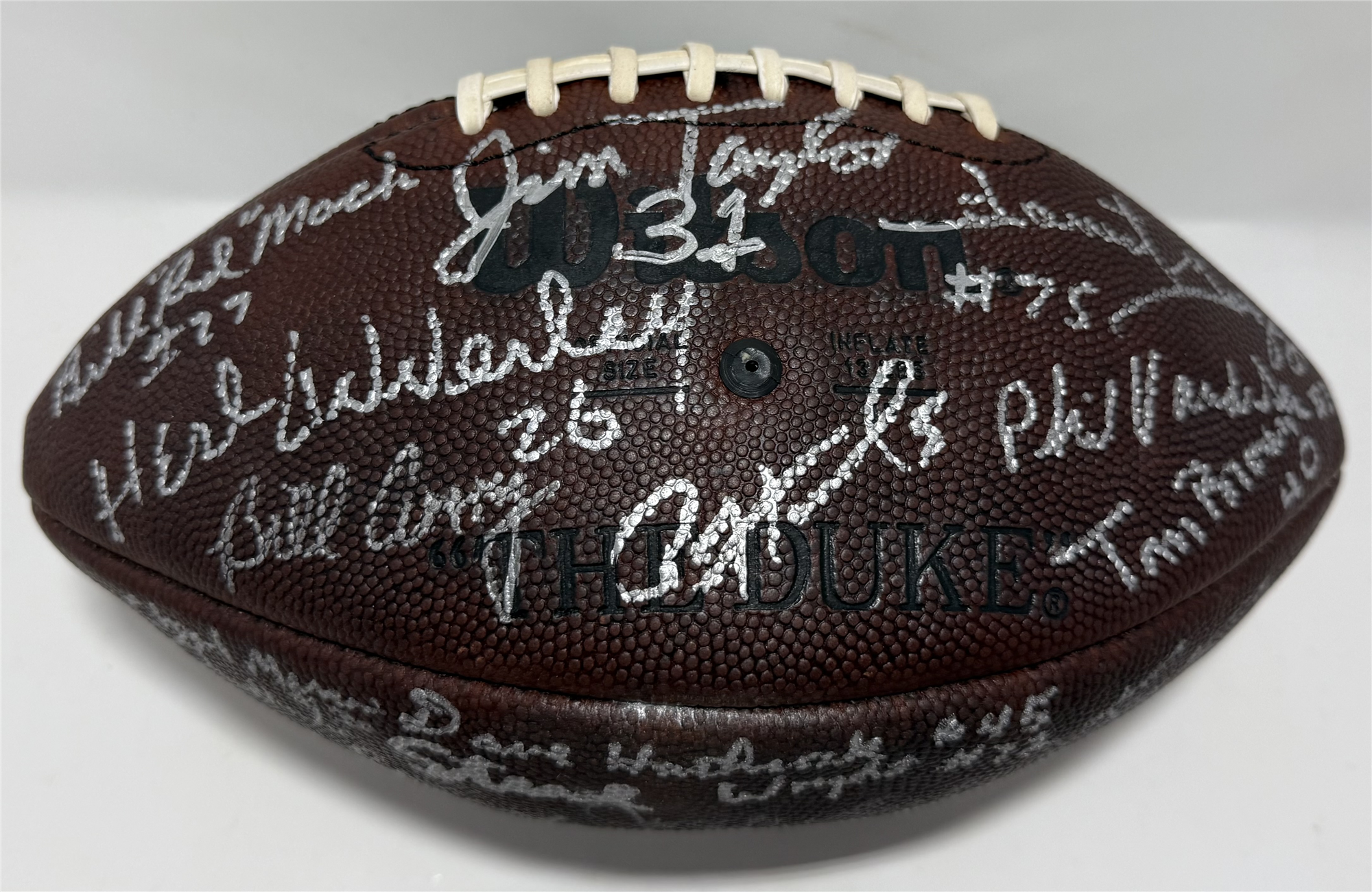 GREEN BAY PACKERS SUPER BOWL I & II MULTI SIGNED AUTHENTIC FOOTBALL