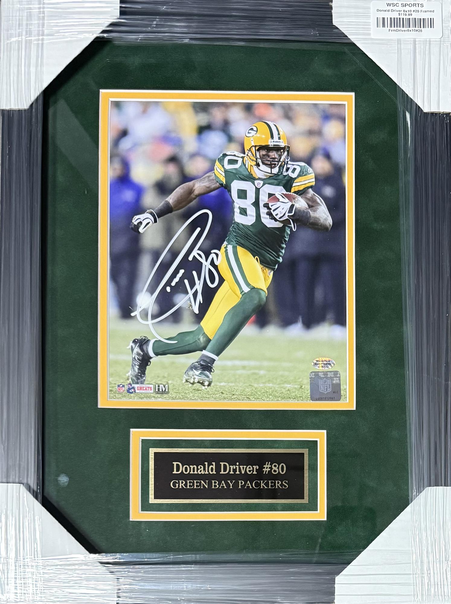 DONALD DRIVER FRAMED SIGNED PACKERS 8X10 PHOTO #28