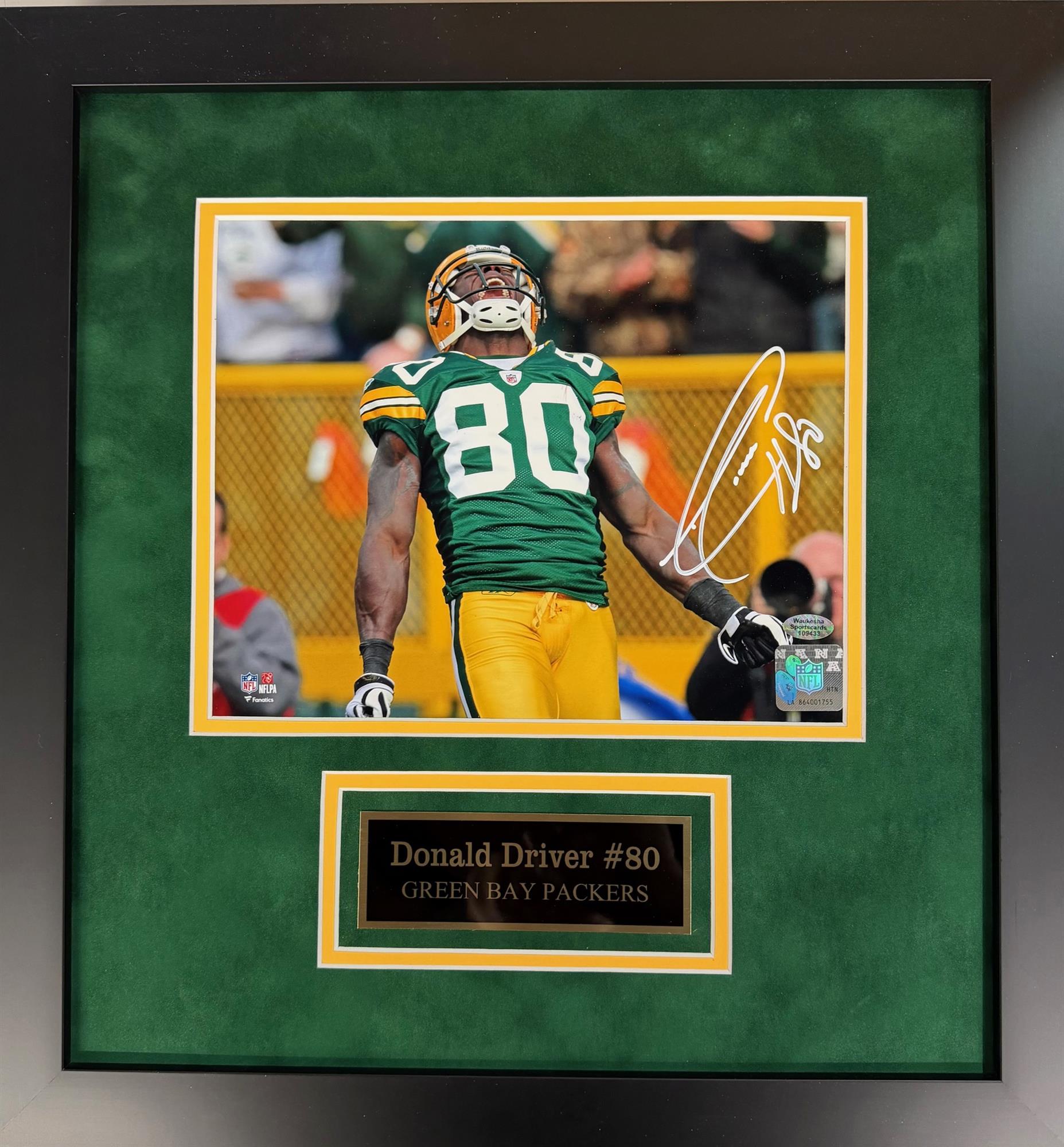 DONALD DRIVER FRAMED SIGNED PACKERS 8X10 PHOTO #23