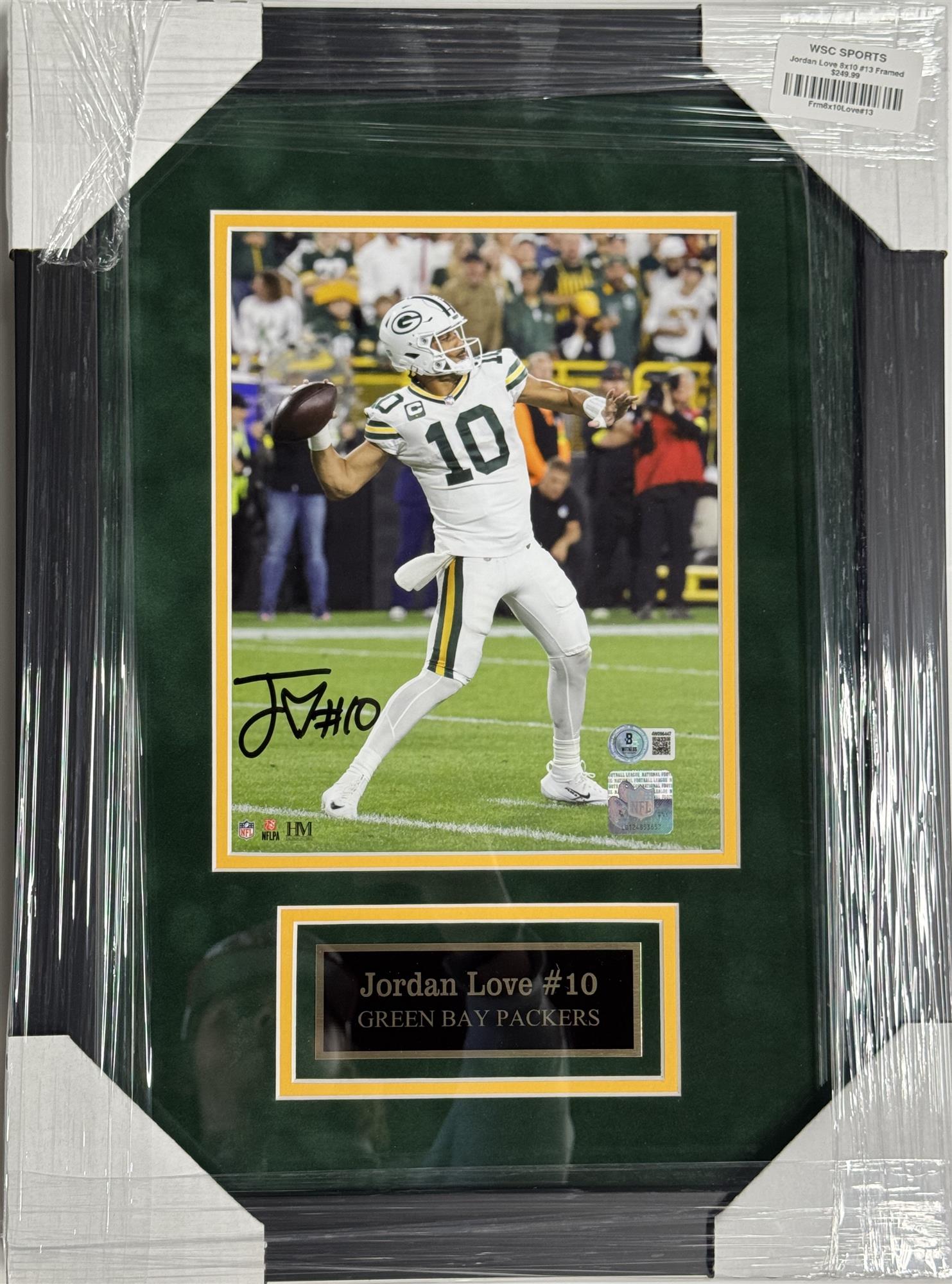 JORDAN LOVE FRAMED SIGNED PACKERS 8X10 FRAMED PHOTO #13