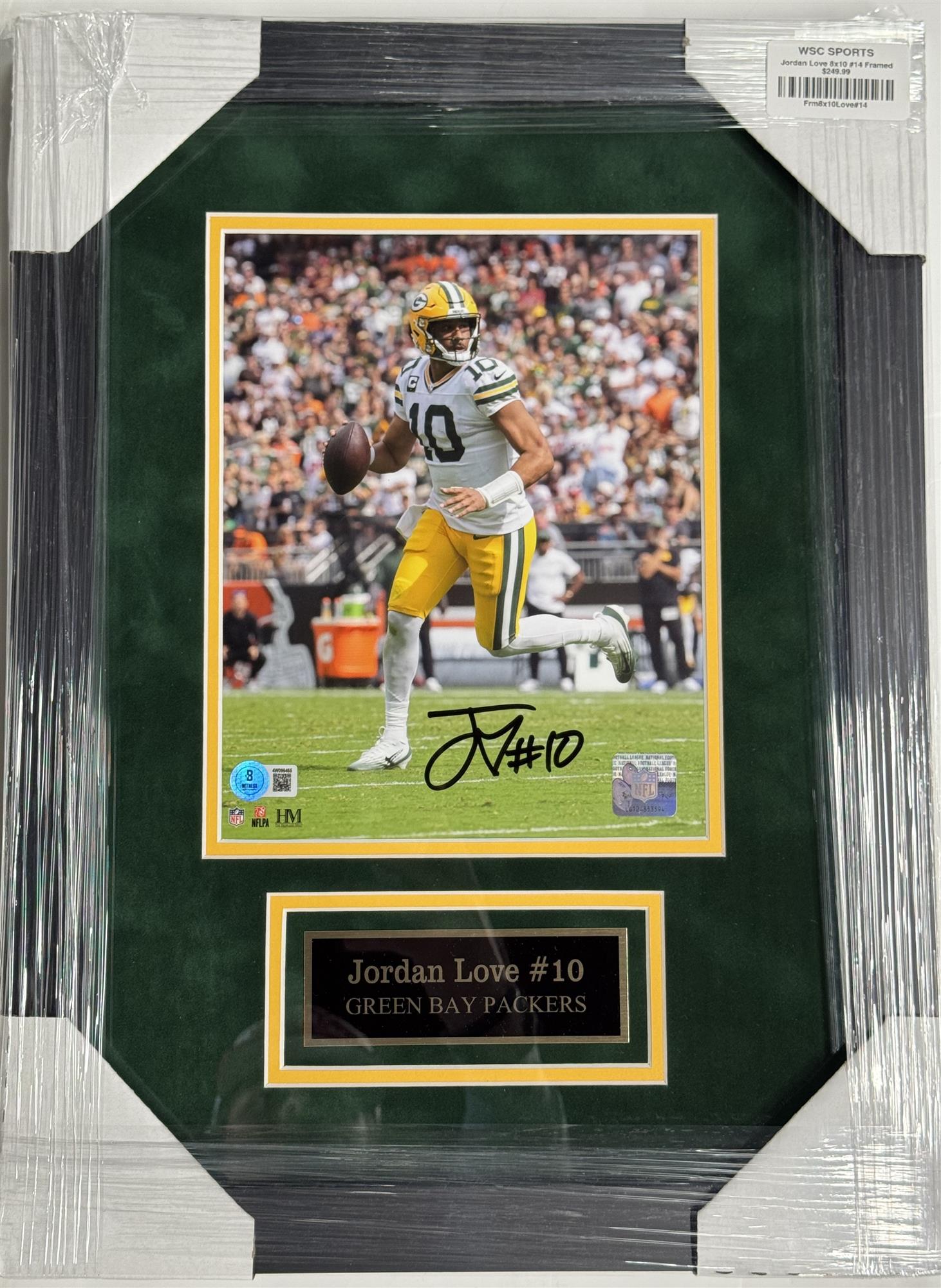 JORDAN LOVE FRAMED SIGNED PACKERS 8X10 FRAMED PHOTO #14