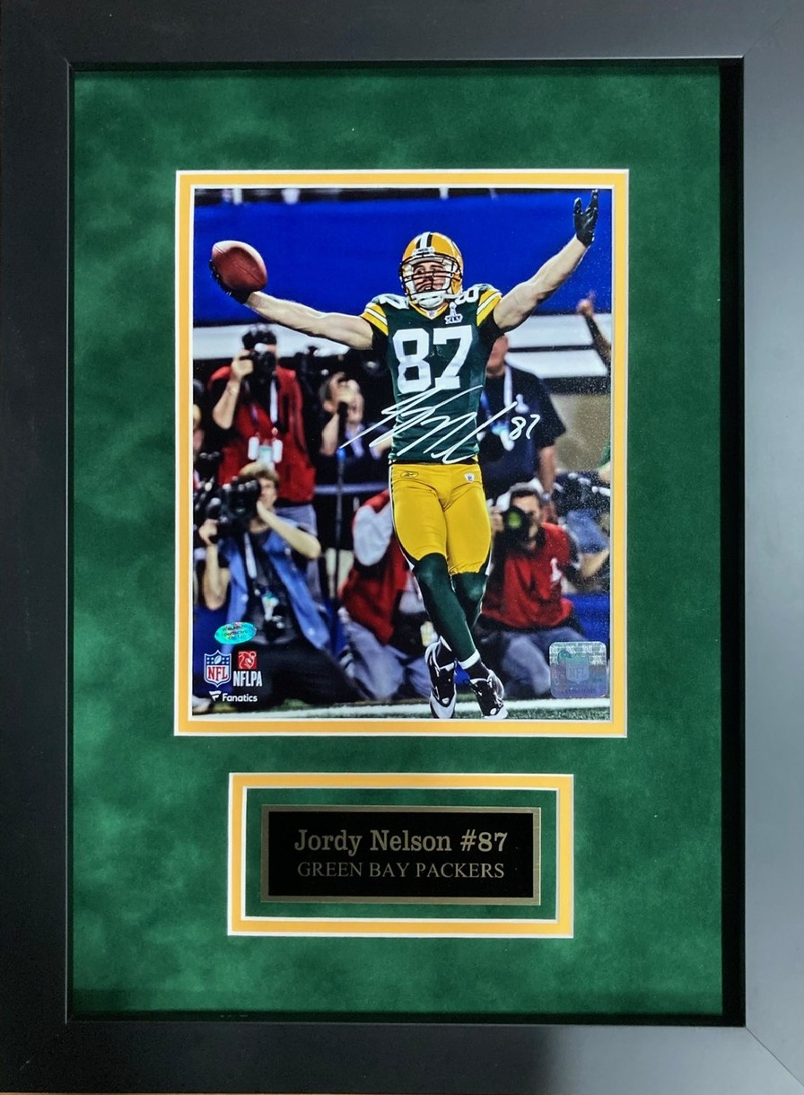 JORDY NELSON FRAMED SIGNED PACKERS 8X10 PHOTO #13