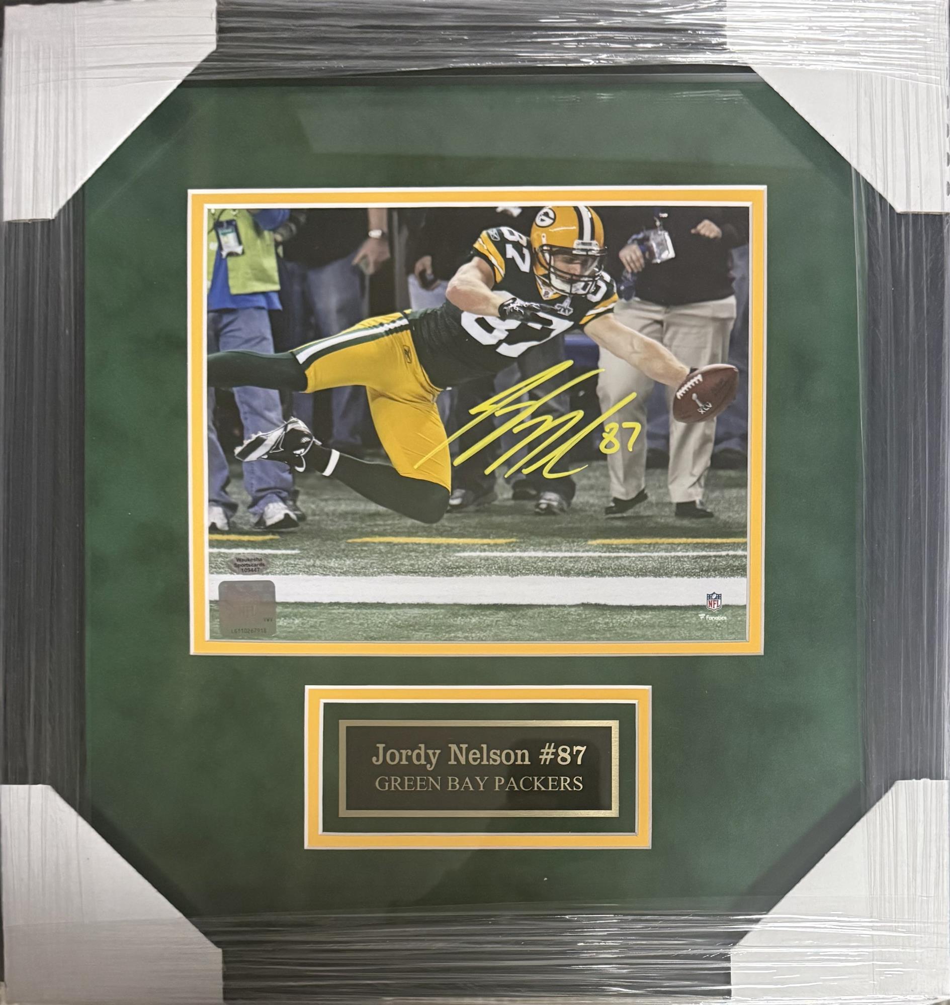 JORDY NELSON FRAMED SIGNED PACKERS 8X10 PHOTO #2