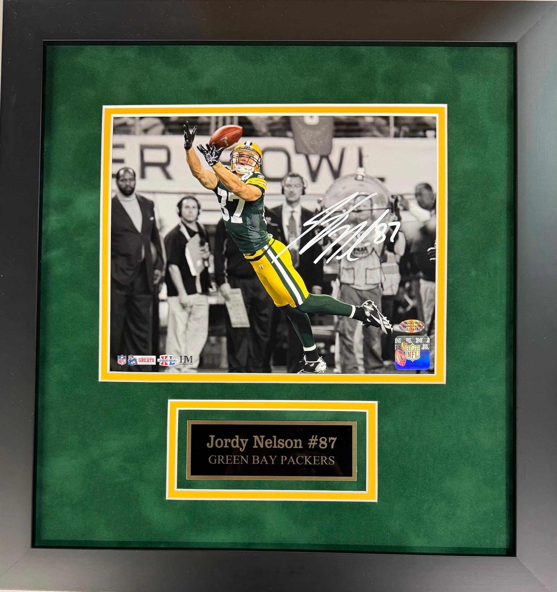 JORDY NELSON FRAMED SIGNED 8X10 PACKERS PHOTO #20