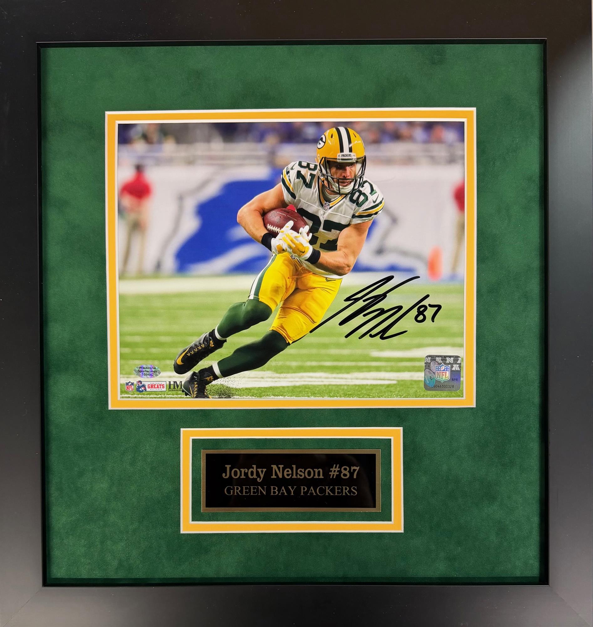 JORDY NELSON FRAMED SIGNED 8X10 PACKERS PHOTO #22