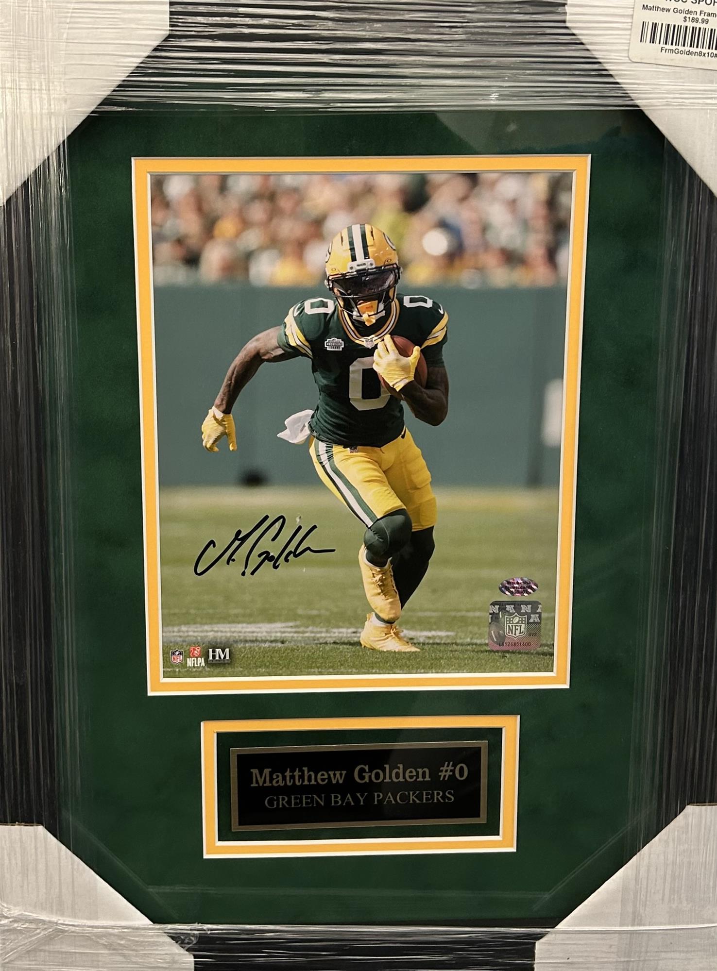 MATTHEW GOLDEN FRAMED SIGNED PACKERS 8X10 PHOTO #3