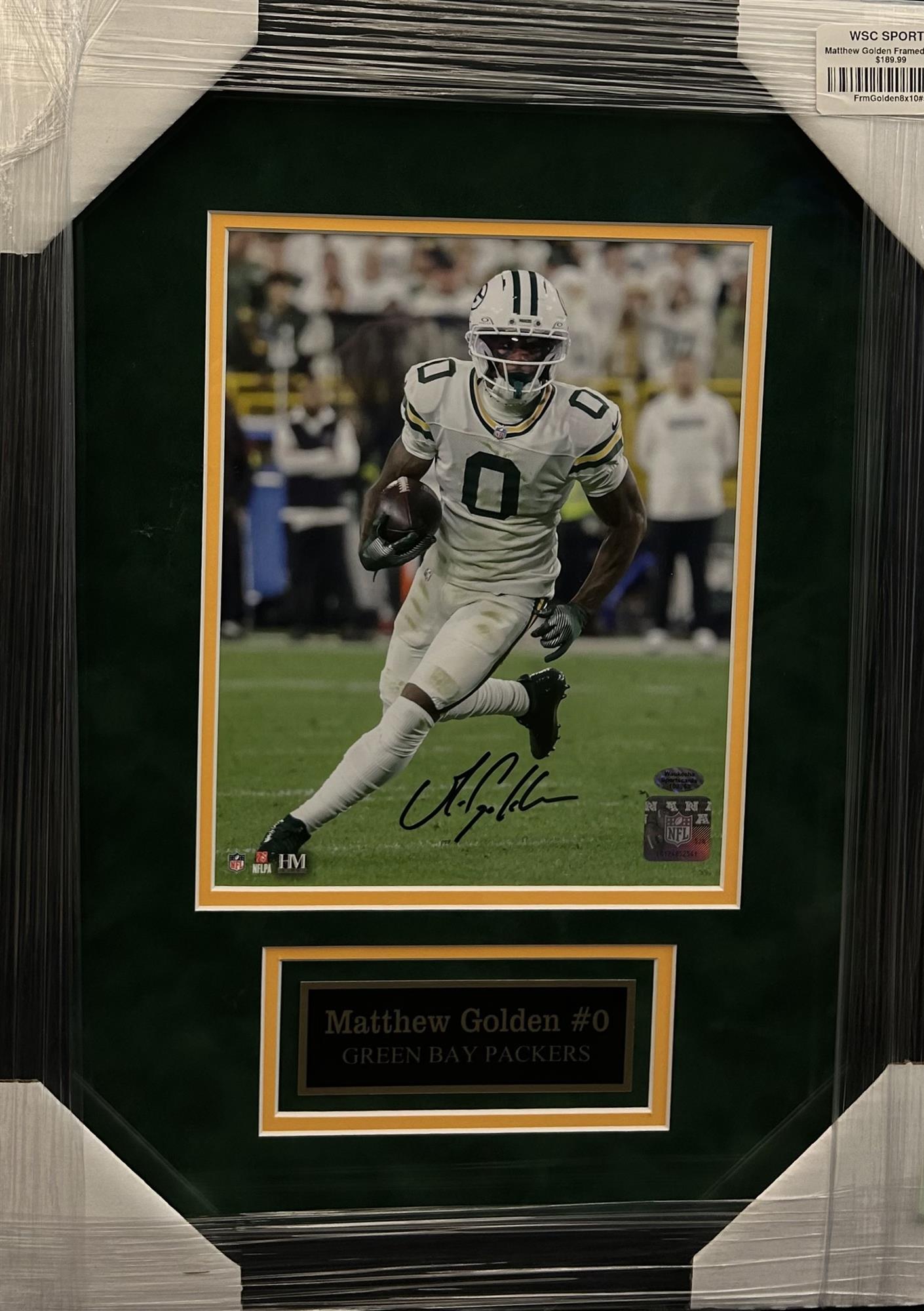 MATTHEW GOLDEN FRAMED SIGNED PACKERS 8X10 PHOTO #5