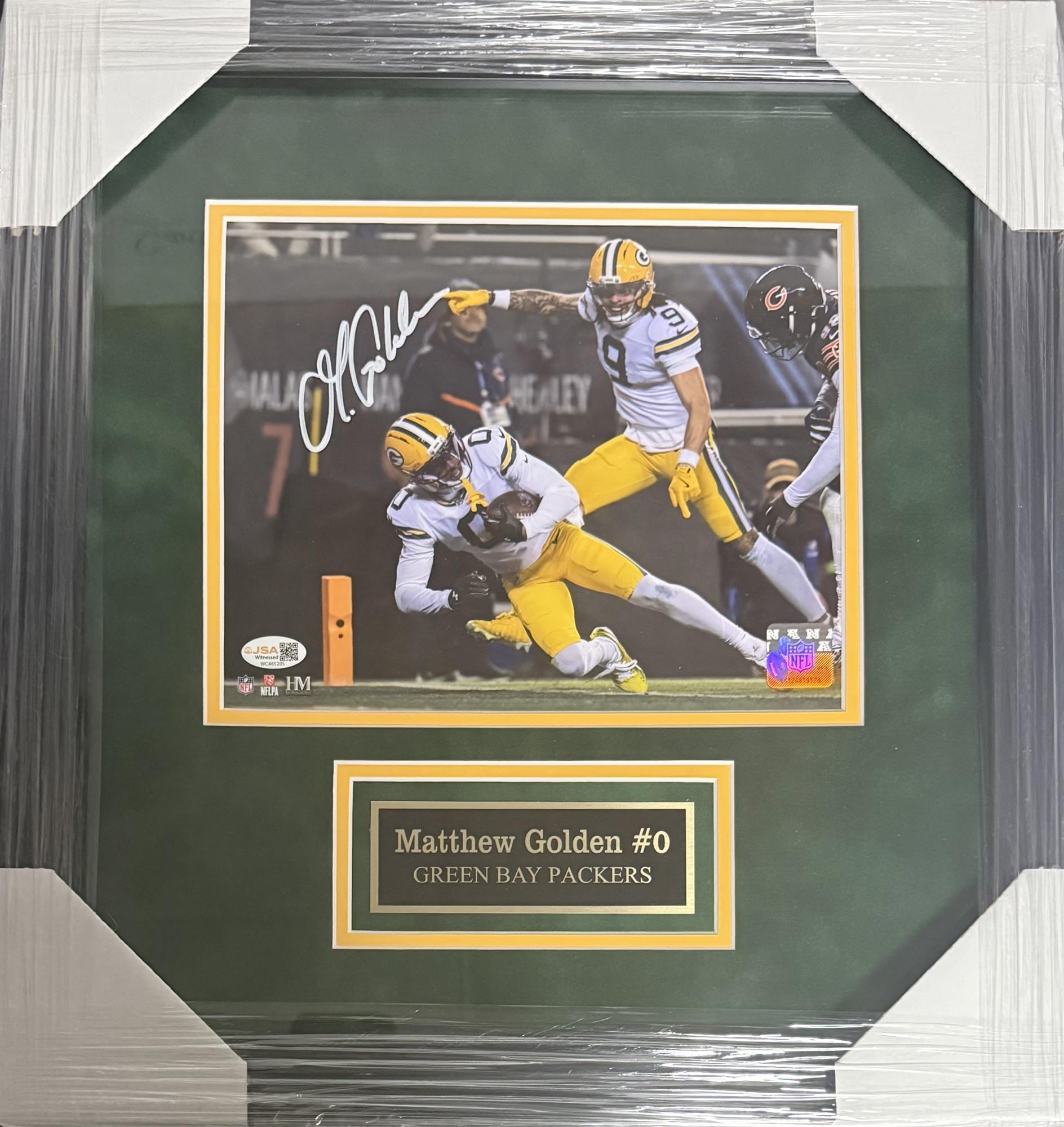MATTHEW GOLDEN FRAMED SIGNED PACKERS 8X10 PHOTO #6